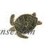 Antique Gold Cast Iron Sea Turtle Decorative Bowl 7" - Sea Turtle Decoration - Cast Iron Home Decor   